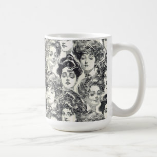Gibson flickor av Charles Dana Gibson Circa 1902 Kaffemugg