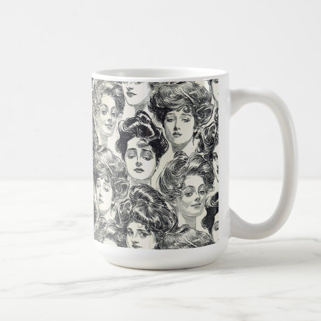 Gibson flickor av Charles Dana Gibson Circa 1902 Kaffemugg (Höger)