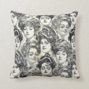 Gibson flickor av Charles Dana Gibson Circa 1902 Kudde
