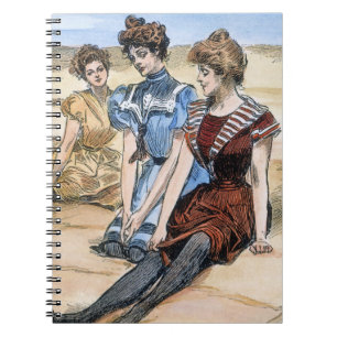 Gibson flickor på stranden, 1900 anteckningsbok