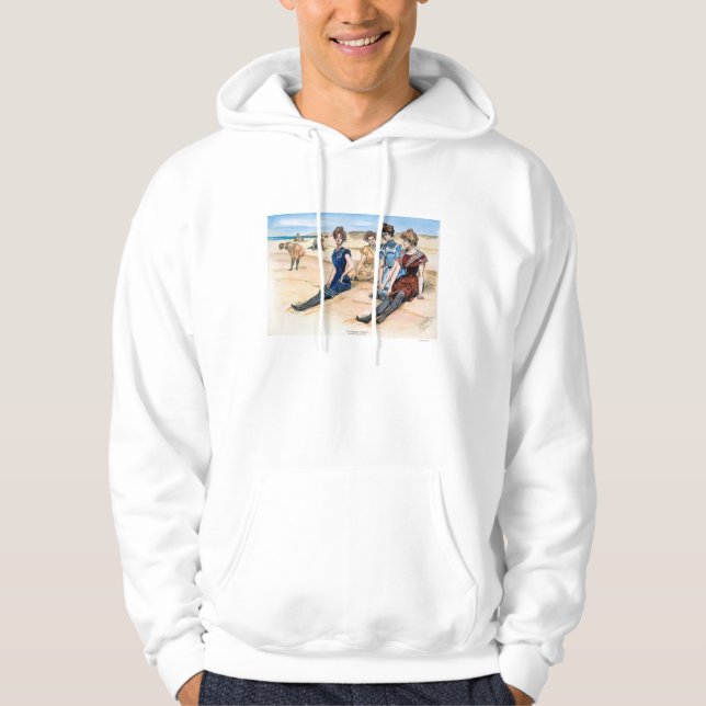 Gibson flickor på stranden, 1900 hoodie (Framsida)