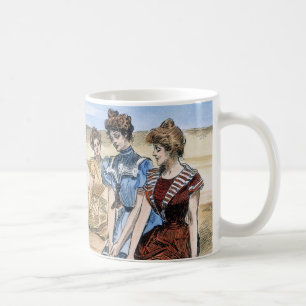 Gibson flickor på stranden, 1900 kaffemugg
