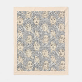 Gibson-flickor Viktorian-kvinnan mönster grått-per Fleecefilt