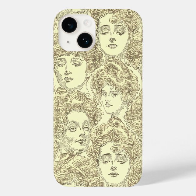 Gibson-flickornas segrande illustration sepia guld (Baksida)