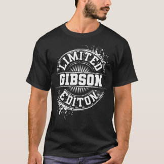 GIBSON Funny Surname Family Träd Birthday Reunion T Shirt
