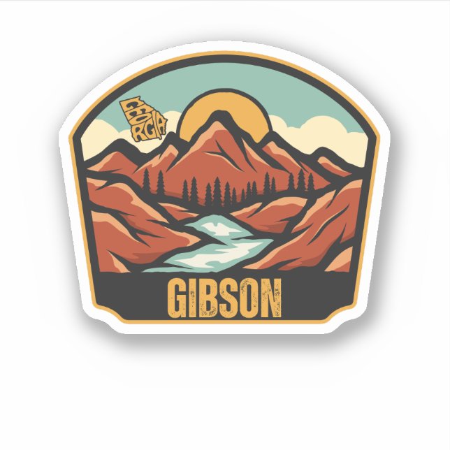 Gibson, Georgia Klistermärken (Framsida)