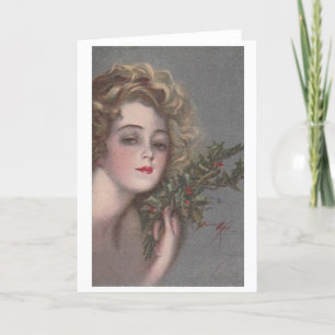 Gibson Girl Blank Vintage Helgkort