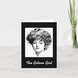 Gibson Girl Note Card Kort