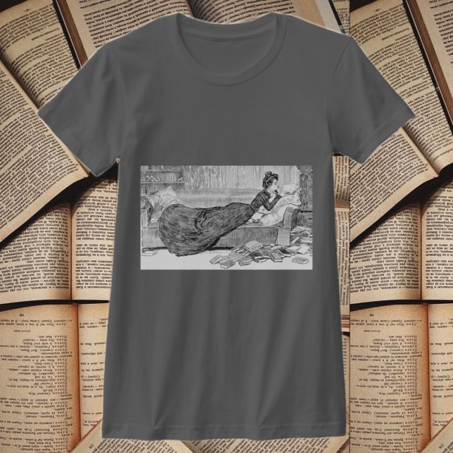 Gibson Girl Reading a Bok T Shirt (Skapare uppladdad)