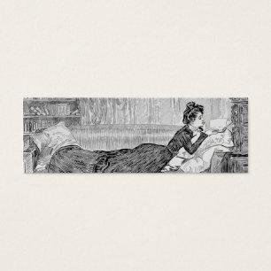 Gibson Girl Reading Litet Visitkort