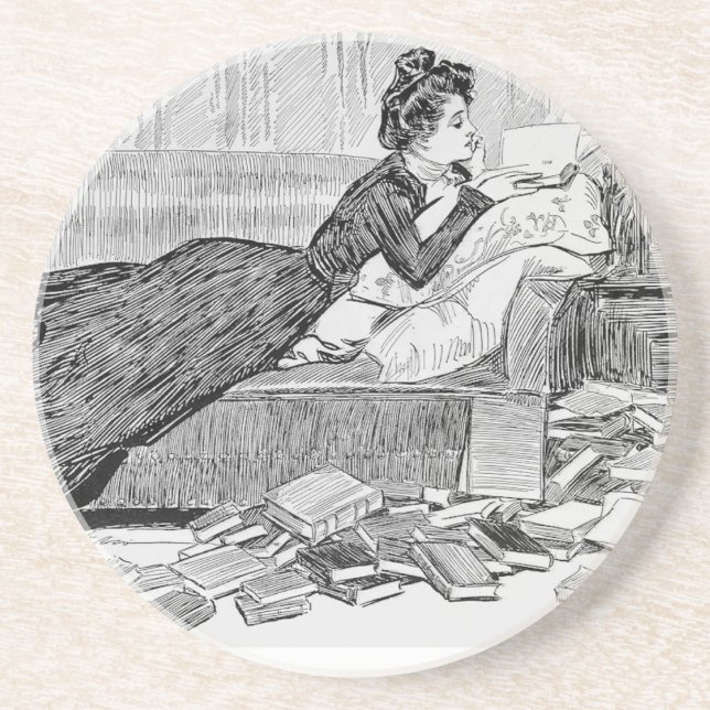 Gibson Girl Reading Underlägg (Framsidan)