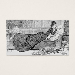 Gibson Girl Reading Visitkort