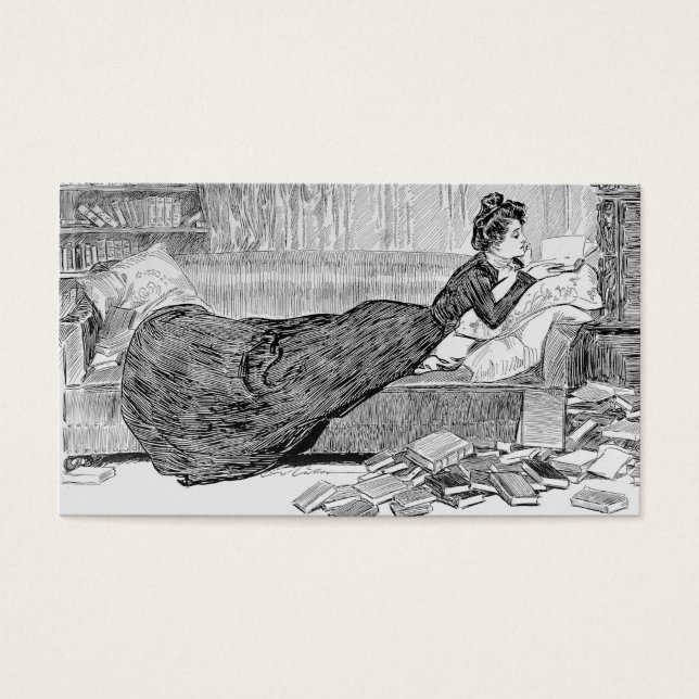 Gibson Girl Reading Visitkort (Framsidan)
