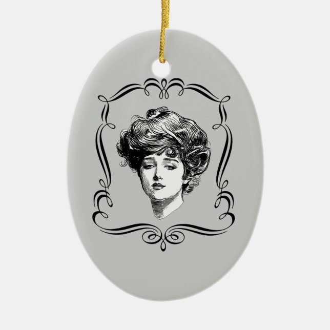 Gibson Girl Reproduction Art Ornament (Framsidan)