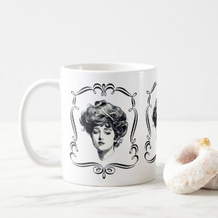 Gibson Girl Vintage Art Kaffemugg