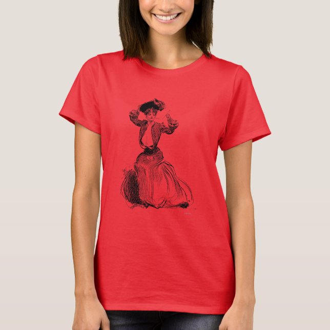 Gibson Girl with Hat, 1904 T Shirt (Framsida)