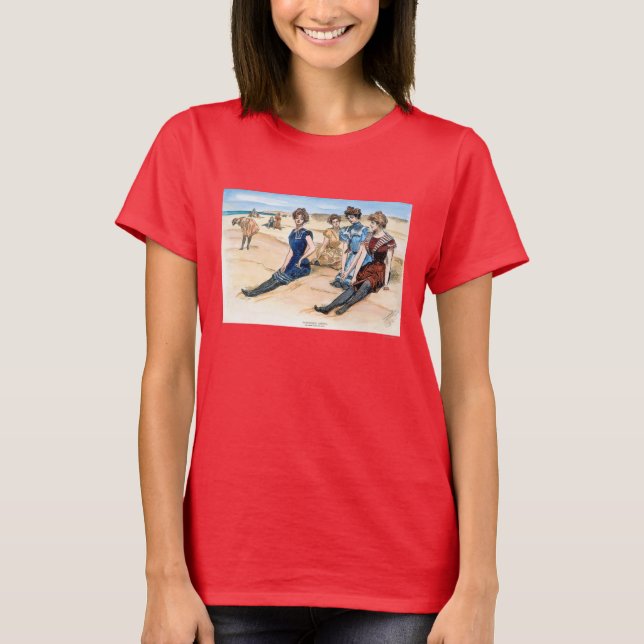 Gibson Girls på stranden, 1900 T-shirt (Framsida)