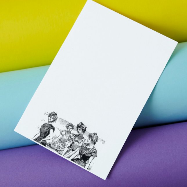 Gibson Girls vid Beach Brevpapper (Skapare uppladdad)