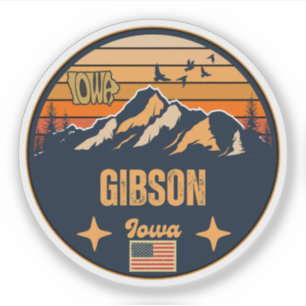Gibson, Iowa Ia, USA Klistermärken