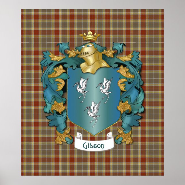 Gibson Jackar av Arm och Tartan Poster (Framsidan)
