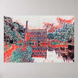 Gibson Mill, Hardcastle Crags Impressionistisk kon Poster