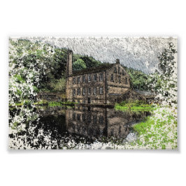 Gibson Mill, Hardcastle Crags Pennkonstverk Fototryck