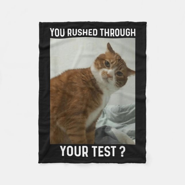 Gick igenom testet på ett ögonblick Rolig testdag  Fleecefilt (Framsidan)