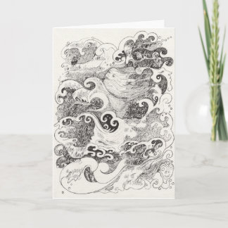 "Gick jag att sitta tyst vid havet" noterar kortet Kort