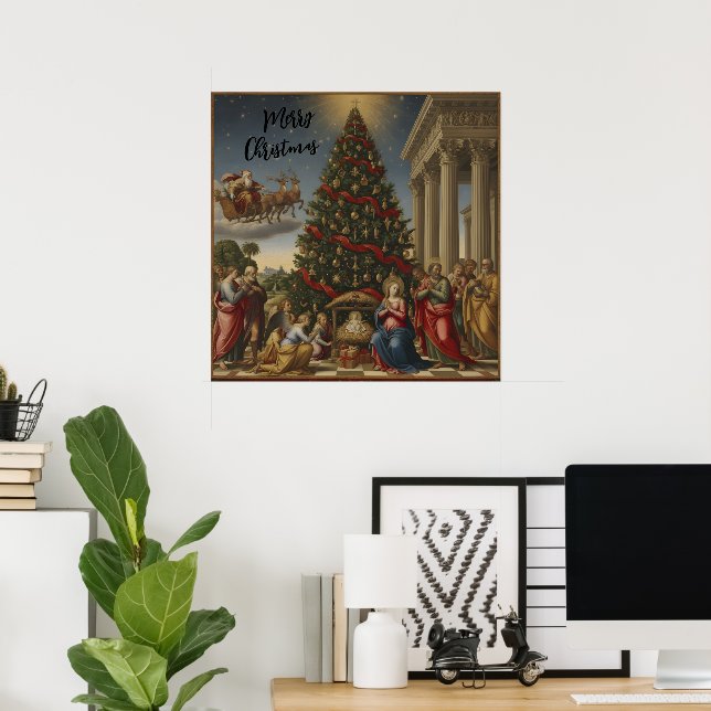 Giclée Renaissance Nativity Christmas Poster Art (Hemmakontoret)