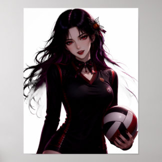 Gidagi fitness Anime Volleyboll Tjej Halloween. Poster