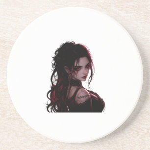 GIDAGI Fitness Mörk Anime Tjej Coaster- Halloween Underlägg