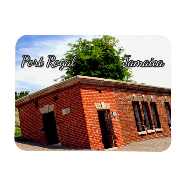 Giddy House, Port Royal, Jamaica Magnet (Horisontell)