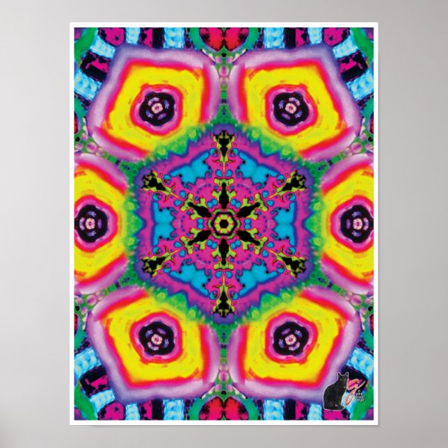 Giddy Kinetic Collage Kaleidoscope Poster (Framsidan)