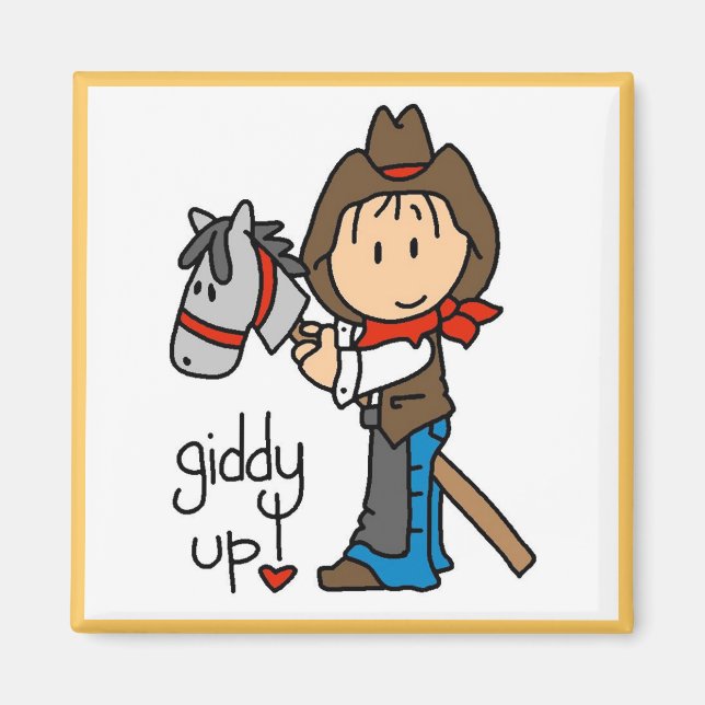 Giddy Up CowboyT T-tröjor och presenter Magnet (Framsidan)