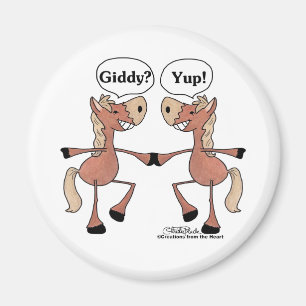 Giddy Up Horses Magnet
