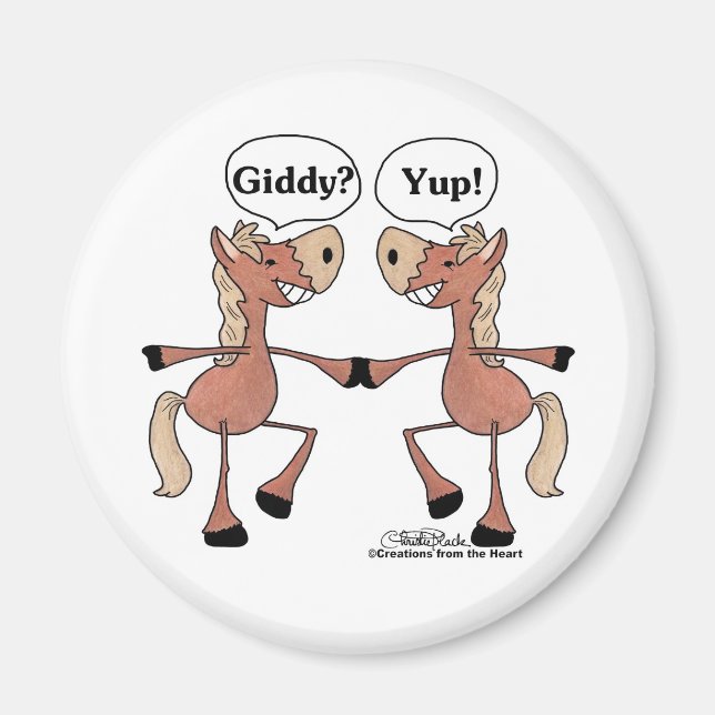 Giddy Up Horses Magnet (Framsidan)