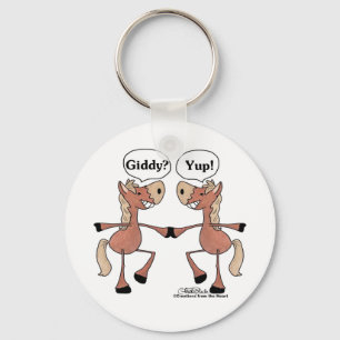 Giddy Up Horses Nyckelring
