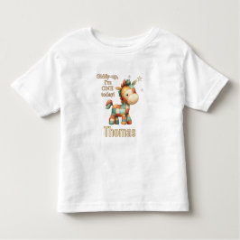 Giddy-Up Patchwork Pony First Birthday T Shirt