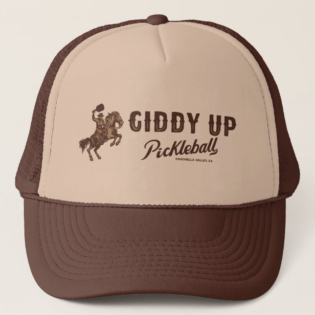Giddy Up Pickleball - Trucker Hat Keps (Framsida)