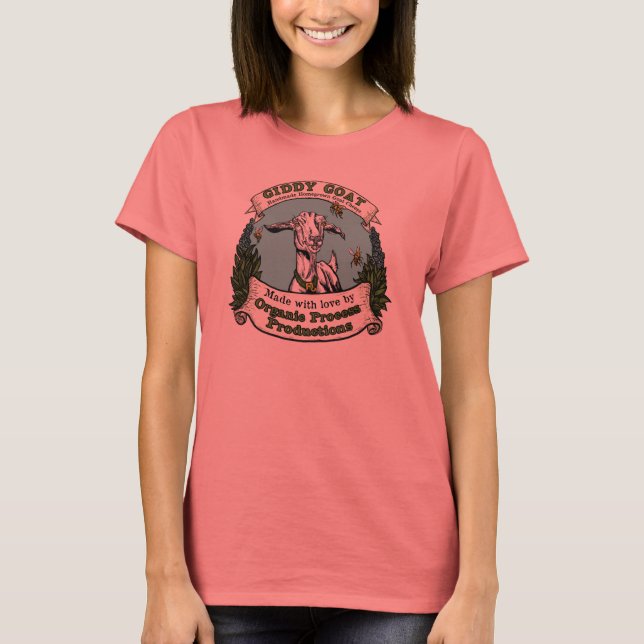 Giddy upp! Giddy Goat Cheese Tee Shirt (Framsida)