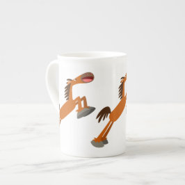 Giddyup, Horsey! Tecknad Horse Bone China Mugg Benporslin Mugg