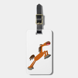 Giddyup, Horsey! Tecknad Horse Luggage Tag Bagagebricka