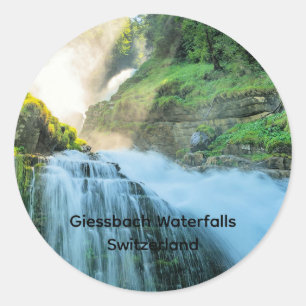Giessbach Waterfalls, Schweiz Runt Klistermärke