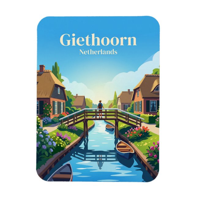 Giethoorn Nederländerna Magnet (Vertikal)