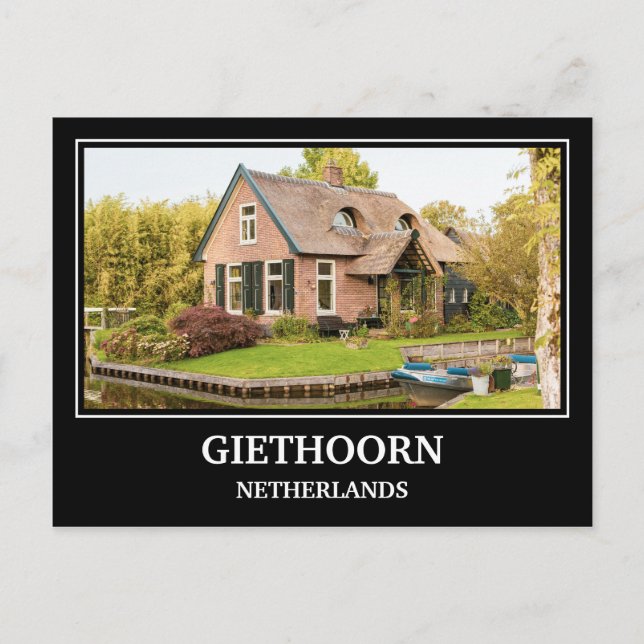 Giethoorn Netherlands Postcard Vykort (Framsida)