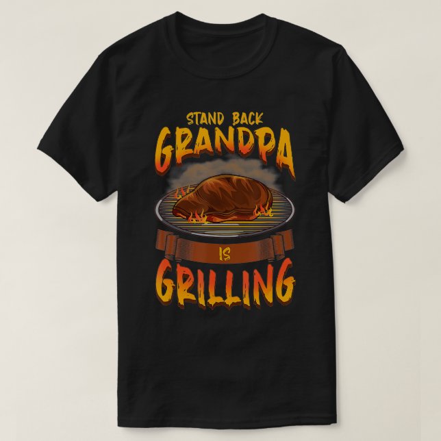 Gif är grilling BBQ Grandfather Gif T Shirt (Design framsida)