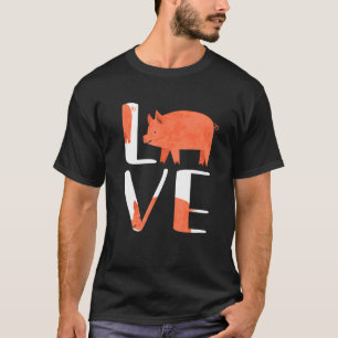 Gif för Gris av börsdjur från Kärlek i Gris T Shirt
