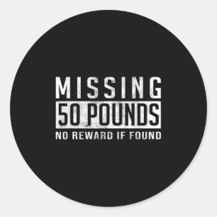Gif för saknade 50 Pounds Weight Loss Loss Motivat Runt Klistermärke