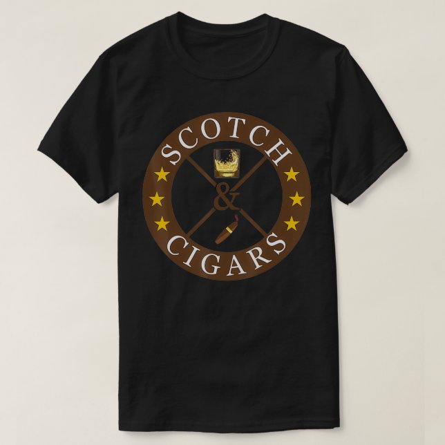 Gif för Scotch Drinker & Cigar Smoker Ideal Class  T Shirt (Design framsida)