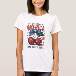 Gif Gud välsigne Amerika det land jag älskar T Shirt